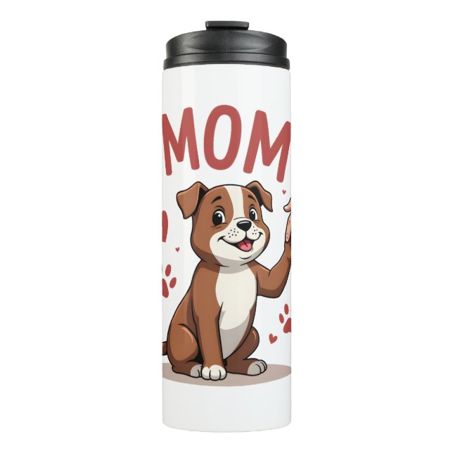 Termo Mamá American Bully Perro Lindo Mama Mujer Diverti (Anverso)