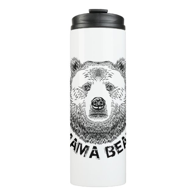 Termo Mama Bear, Ilustracion de mano dibujada (Anverso)