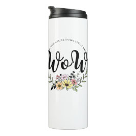 Termo MAMÁ boca abajo dice ¡WOW!