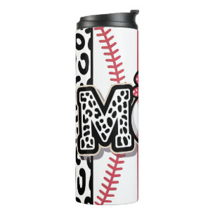 Termo Mamá de béisbol con estampado de leopardo
