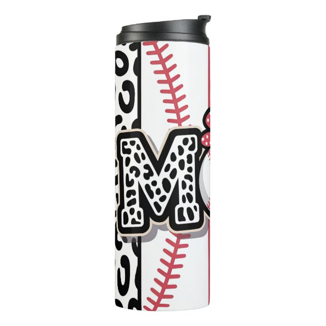 Termo Mamá de béisbol con estampado de leopardo (Rotado hacia la izquierda)