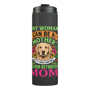 Termo Mamá de Golden Retriever Floral Amante de los Perr