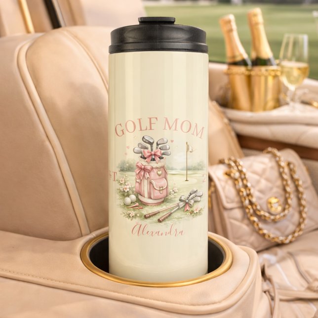 Termo Mamá de Golf con Lazo Rosa Personalizado (Subido por el creador)