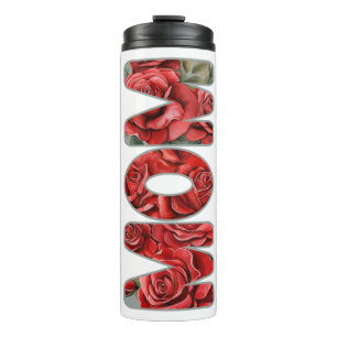 Termo Mamá de Roses Rojos
