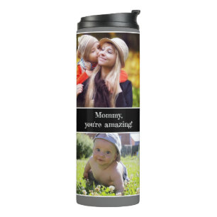 Termo Mamá, eres una Personalizado de Collage de fotos a