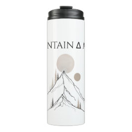 Termo Mama Montaña Al Salvaje Minimalista Naturaleza Gra