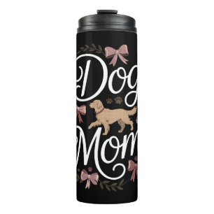 Termo Mamá Perro Diseño Elegante Coqueta Retriever Dorad