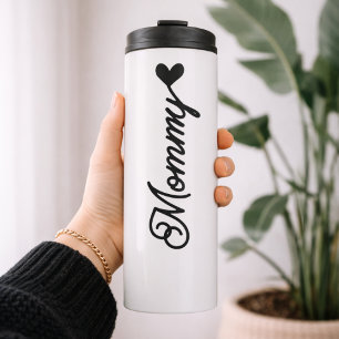 Termo Mamá Personalizado Minimalista Marfil Día de la