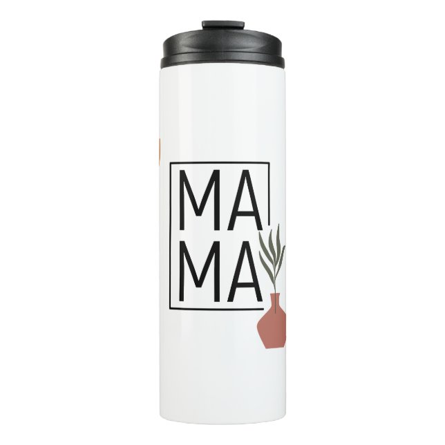 Termo Mama Tumbler, Boho Tumbler, Tumbler con tapa, (Anverso)