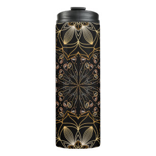Termo Mandala blanca y dorada