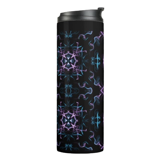 Termo Mandala de la plaza morada y azul (Rotado hacia la izquierda)