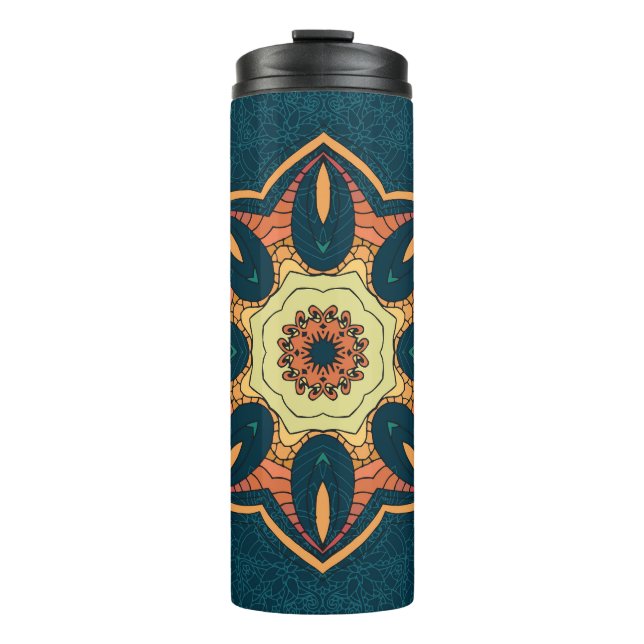 Termo Mandala étnica: patrón de cosecha ininterrumpida (Anverso)