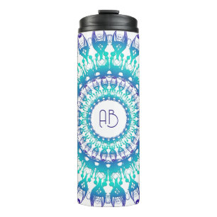 Termo Mandala floral étnica.monograma