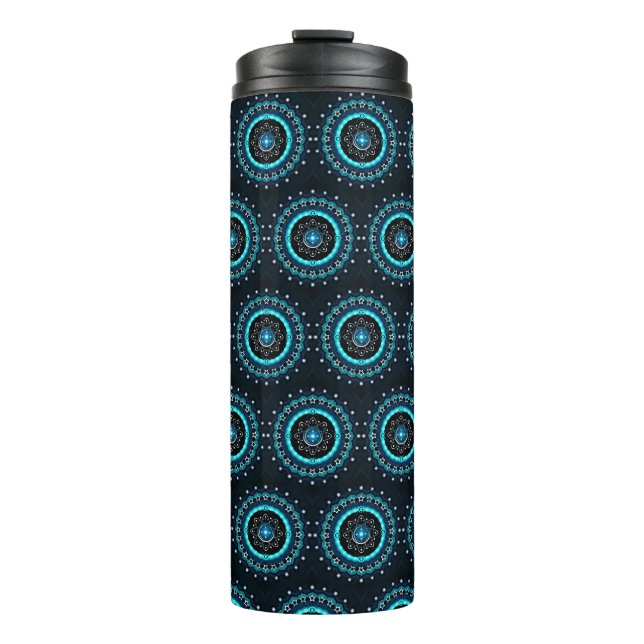 Termo Mandala Kaleidoscope con fondo negro (Anverso)