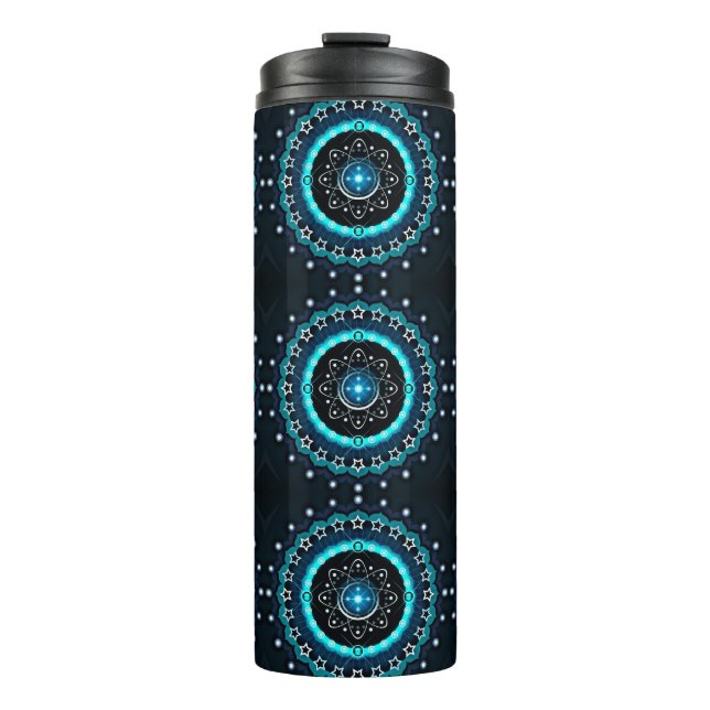 Termo Mandala Kaleidoscope con fondo negro (Anverso)