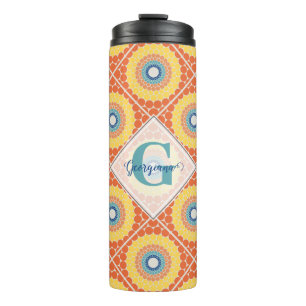 Termo Mandala personalizada de verano con aire engrasado