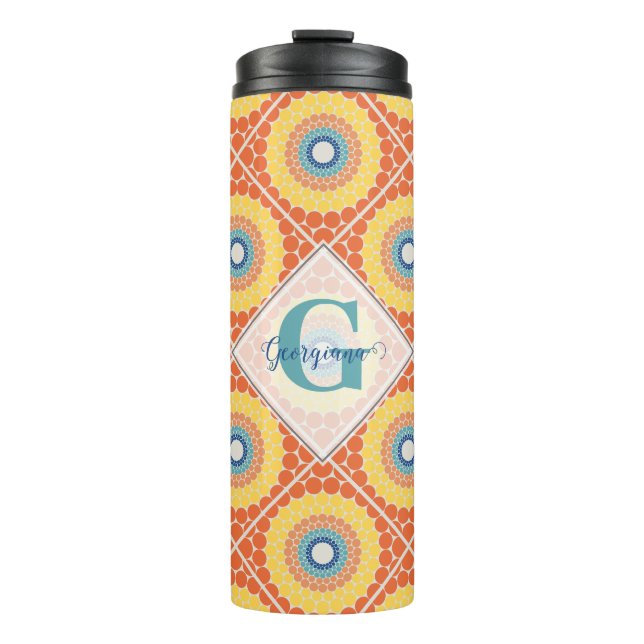 Termo Mandala personalizada de verano con aire engrasado (Anverso)