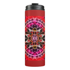 Termo Mandala roja hipnótica