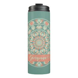 Termo Mandala y sabio retro ornato personalizado