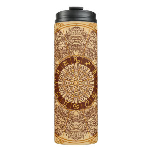 Termo Mandalas, zodiac, círculo ornamental, vintage.
