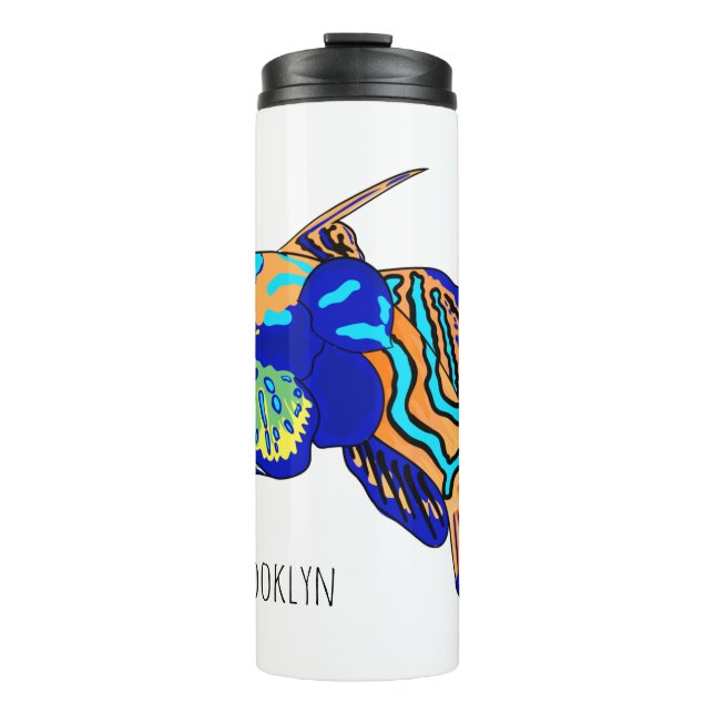 Termo Mandarinfish cartoon illustration  (Anverso)