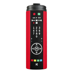 Termo Mando a distancia de TV divertido rojo negro