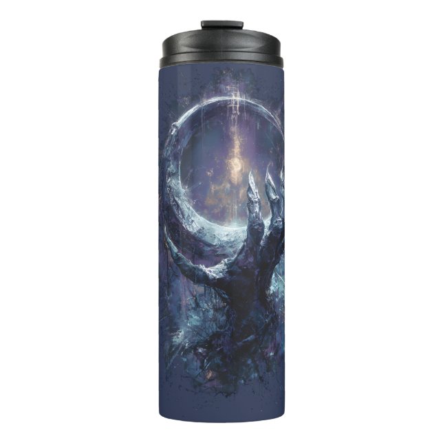 Termo Mano Cósmica Fantasía Oscura (Anverso)