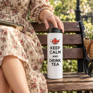 Termo Mantén la Calma y Bebe Té - Taza Térmica