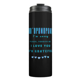 Termo Mantra curadora de Ho'oponopono - Espiritual azul 