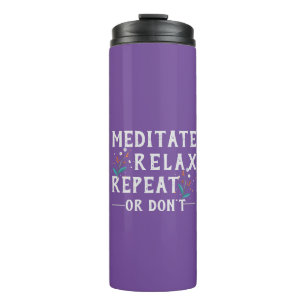 Termo Mantra de la meditación divertida Yoga púrpura