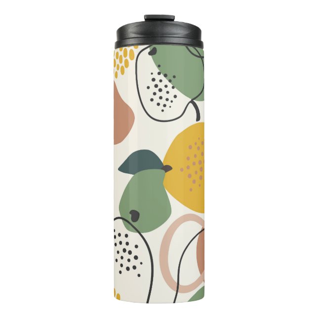 Termo Manzanas: Patrón Vintage. (Anverso)
