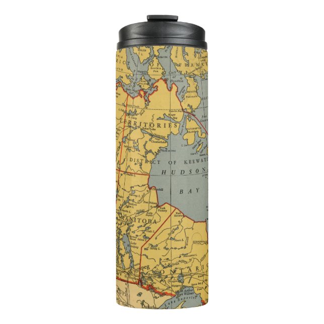 Termo Mapa antiguo de Canadá (Anverso)