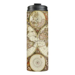 Termo Mapa Antiguo del Mundo Antiguo de Frederick de Wit