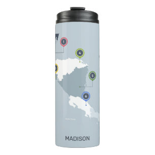 Termo Mapa de América Central de nombre personalizado
