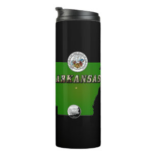 Termo Mapa de Arkansas, Sello y Moneda Estatal