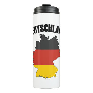 Termo Mapa de Deutschland - Bandera alemana - Viajes de 
