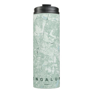 Termo Mapa de la ciudad de Bangalore, India, diseño mini