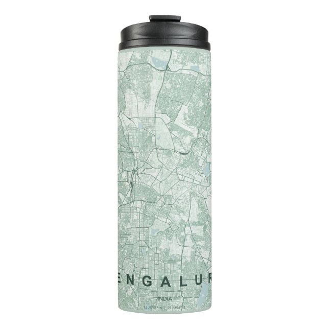 Termo Mapa de la ciudad de Bangalore, India, diseño mini (Anverso)