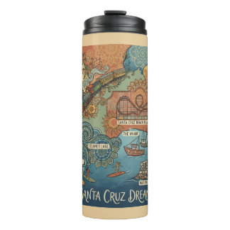Termo Mapa de los sueños de Santa Cruz California: Costa
