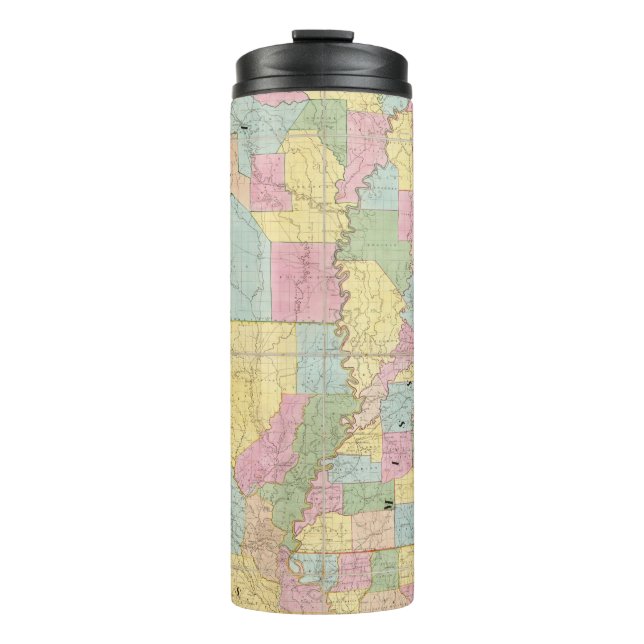 Termo Mapa de Mississippi, de Luisiana y de Arkansas (Anverso)