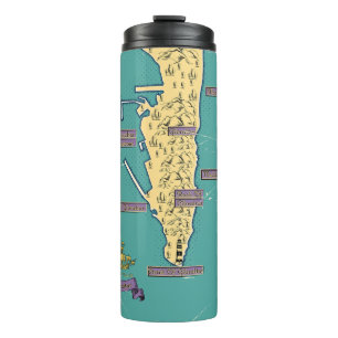 Termo Mapa de viaje ilustrado de Gibraltar