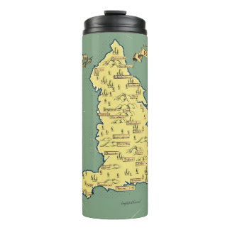 Termo Mapa de viaje ilustrado de Inglaterra