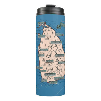 Termo Mapa de viaje ilustrado de Sri Lanka