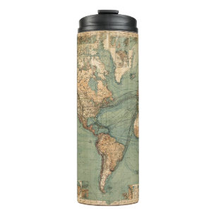 Termo Mapa del mundo antiguo de la vieja época