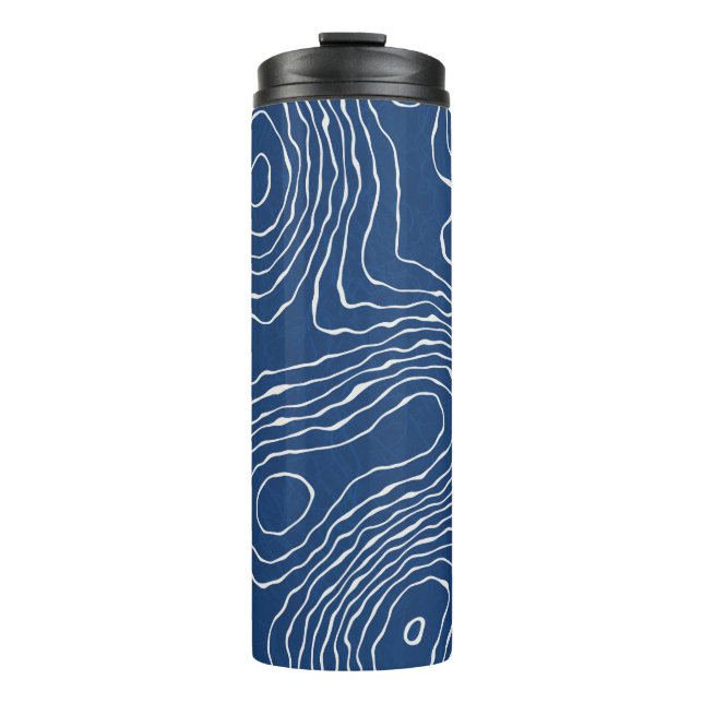 Termo Mapa topográfico de líneas de tierra sin mar, patr (Anverso)