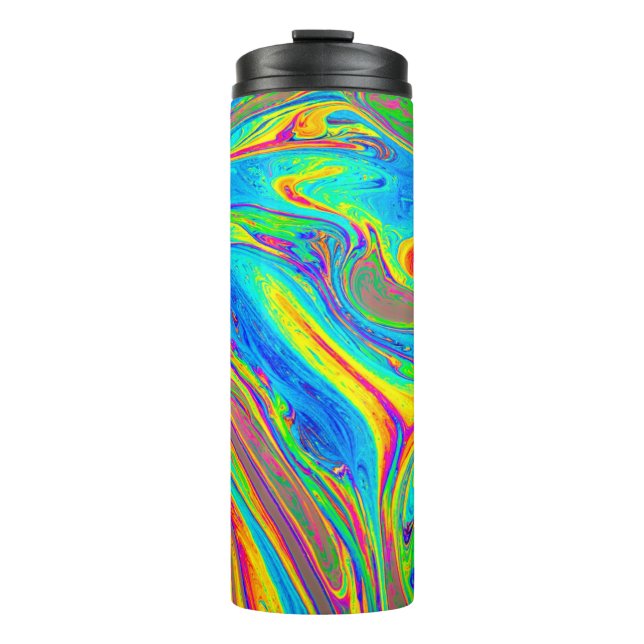 Termo Marble Arcoiris reluciente y hermoso (Anverso)
