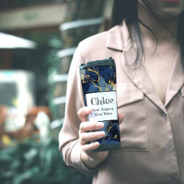 Termo Marble Blue&Gold Tu Viaje, Tus Reglas