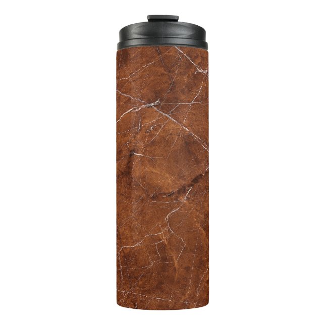 Termo Marble marrón brillante: fondo de textura de lujo (Anverso)