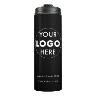 Termo Marca en marcha: Logotipo de Personalizado negro
