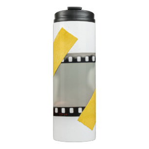 Termo Marco de película vacío de 35 mm, tiras amarillas.